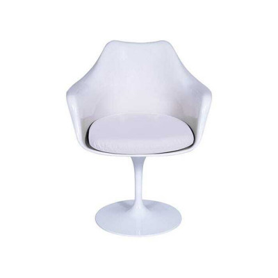 Cadeira Saarinen Com Braços Premium Tulipa Branca