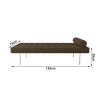 Couch Barcelona Inox Em Couro Natural Marrom